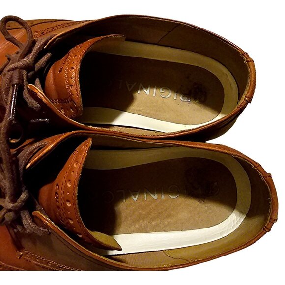 Cole Haan Men's Wingtip Oxford Shoes Size 12M Leather Brown Lace-Up Brogue Dress - Picture 5 of 12